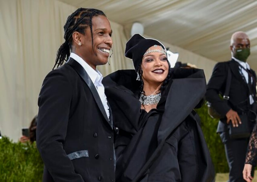 rihanna aap rocky debut photos of their second child a son named riot rose