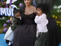 Rihanna brings sons RZA, Riot to ‘Smurfs’ premiere
