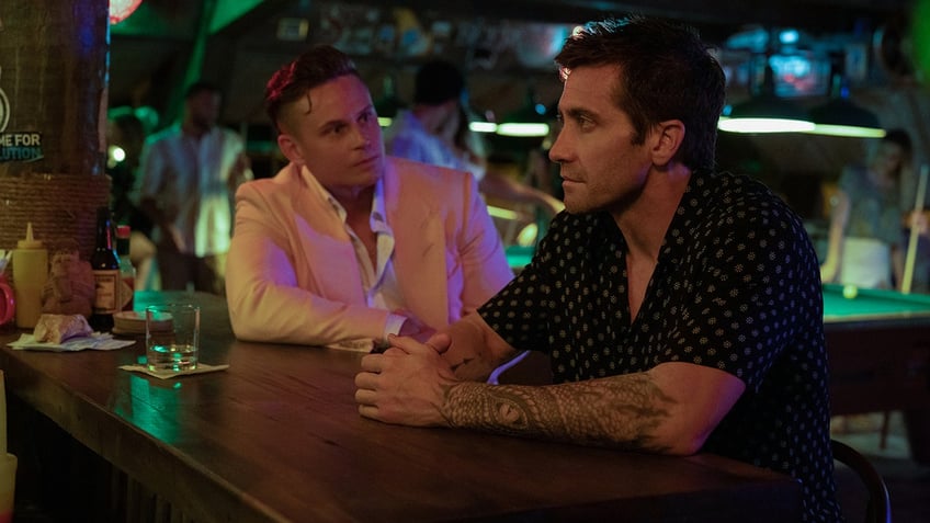 Jake Gyllenhaal and Billy Magnussen in a scene from Road House