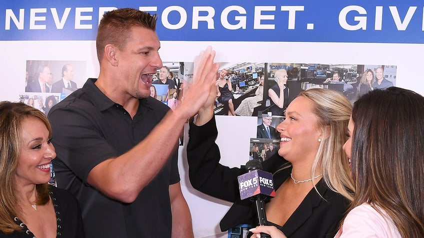 rob gronkowski discusses new charity venture with longtime girlfriend how they both have been affected by als