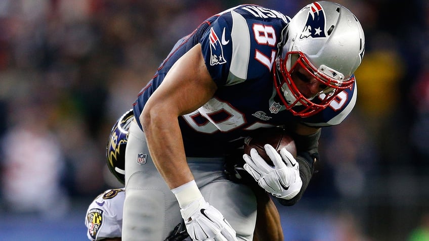 Rob Gronkowski tackled