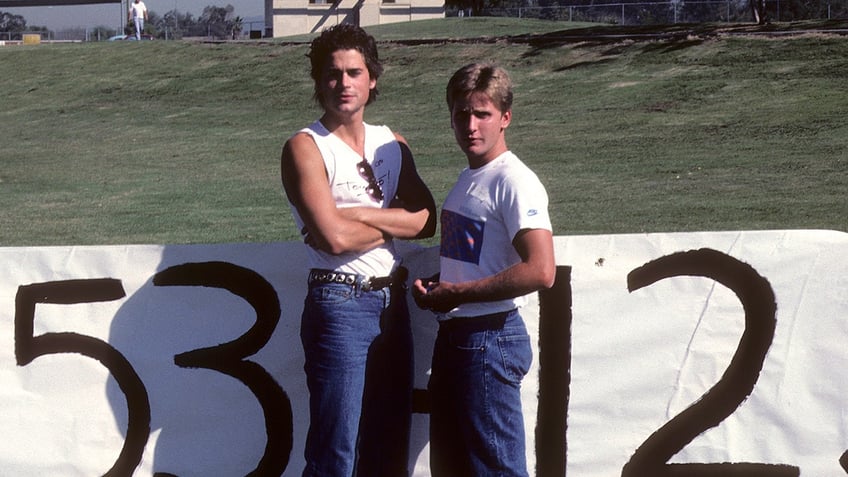 Rob Lowe with Emilio Estevez in 1985