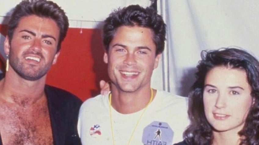 rob lowe shares epic george michael demi moore 80s flashback