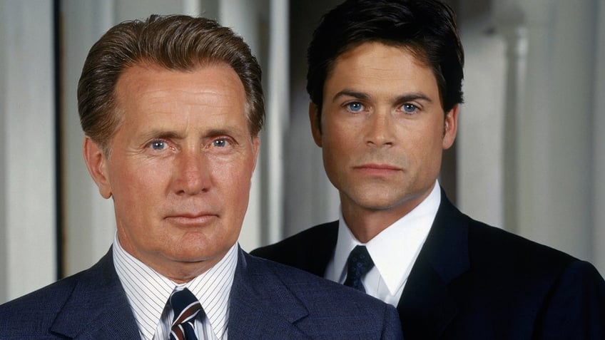 Martin Sheen and Rob Lowe in season 1 of The West Wing