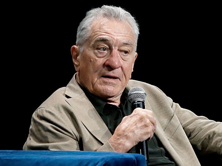 NEW YORK, NEW YORK - JUNE 16: Robert De Niro speaks onstage with JR during the 2024 Tribec