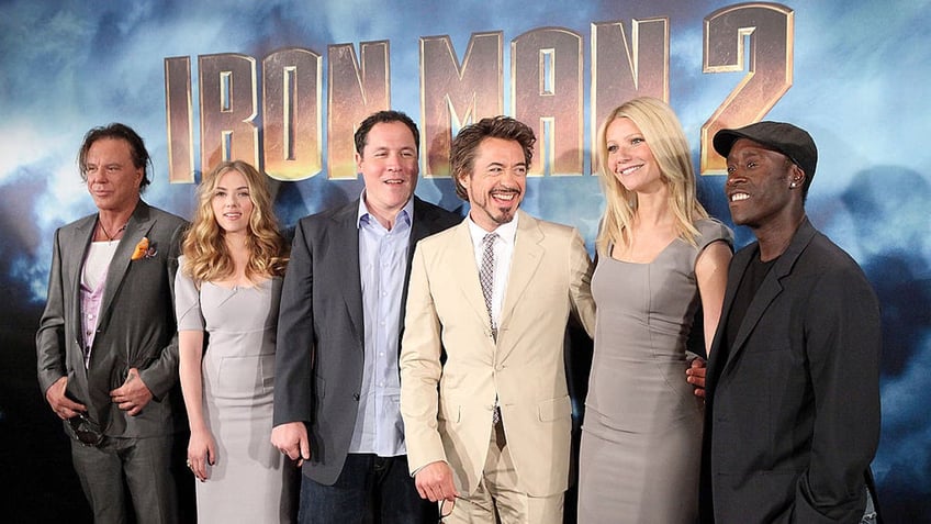 iron man 2 cast on red carpet