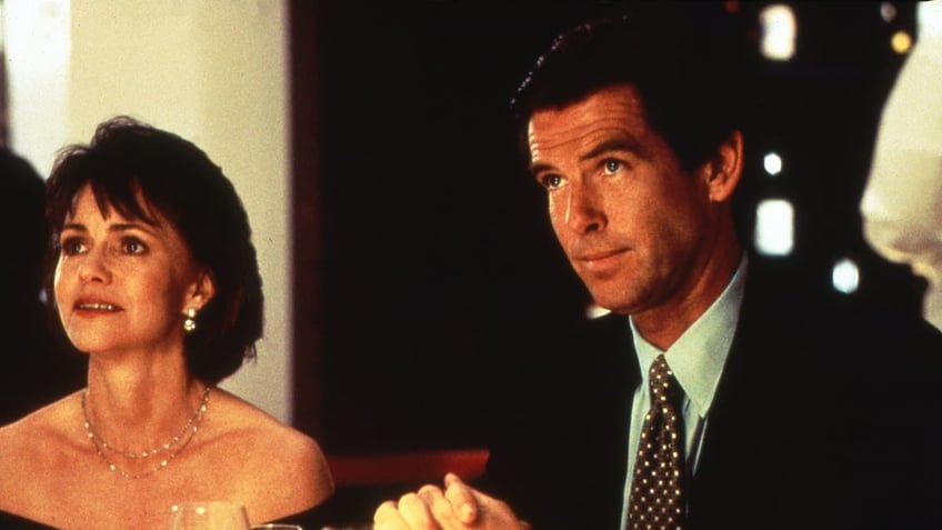 Sally Field and Pierce Brosnan in "Mrs. Doubtfire."