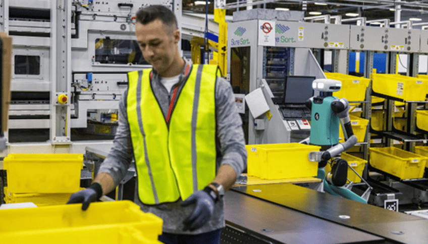 robo takeover amazon tests humanoid robot in fulfillment center