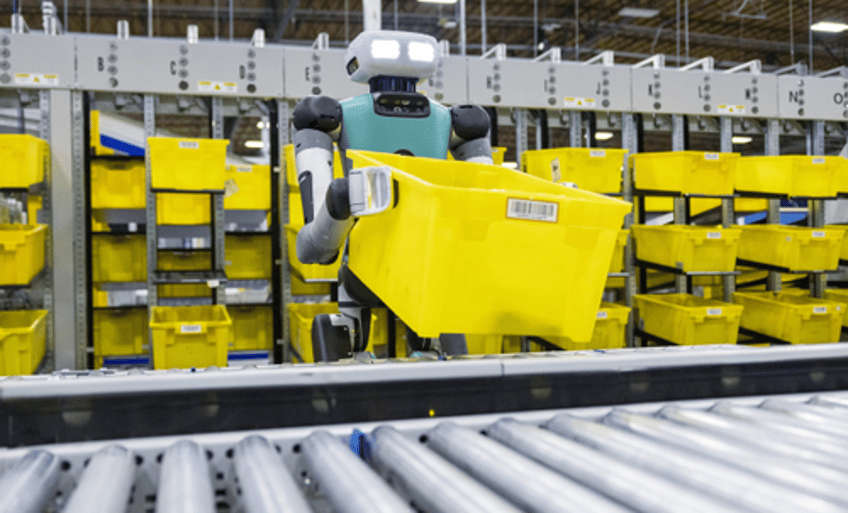 robo takeover amazon tests humanoid robot in fulfillment center