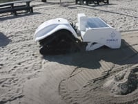 Robot cleans 32,000 square feet of beach per hour