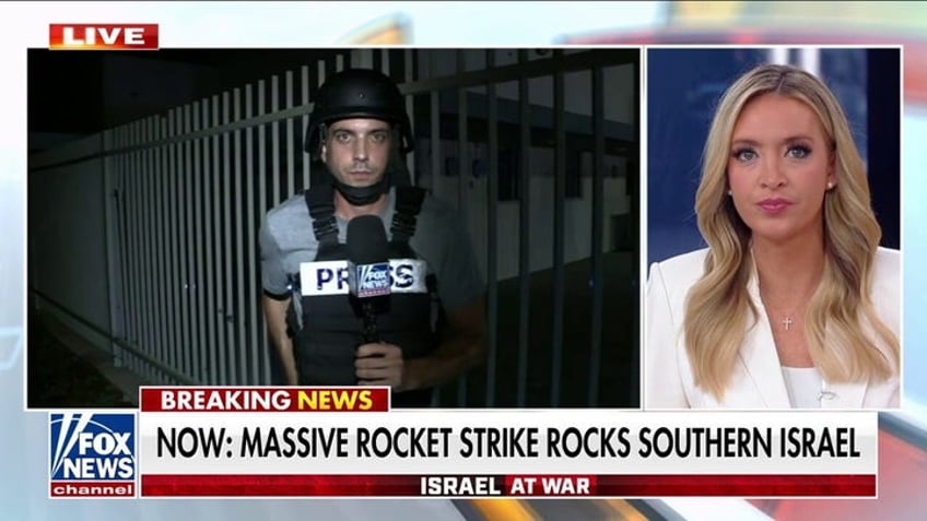 rocket from gaza hits near fox news trey yingst direct impact