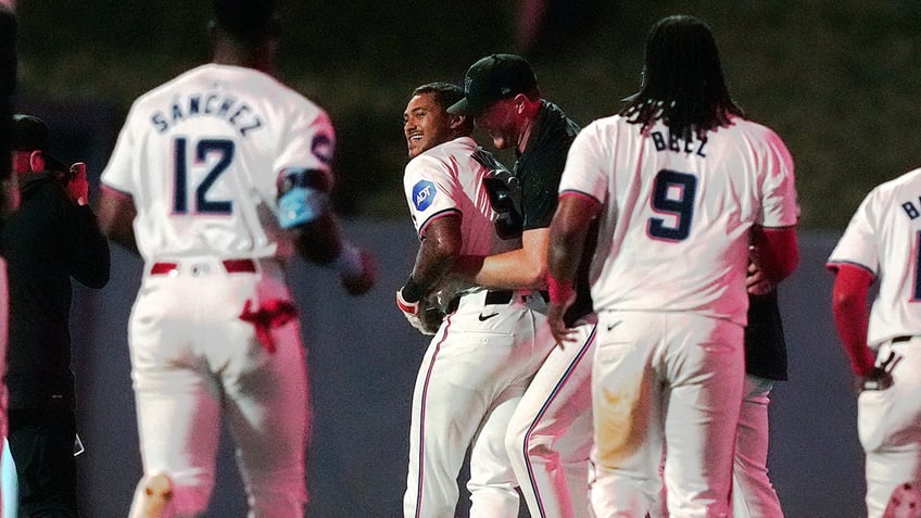 Dane Myers celebrates