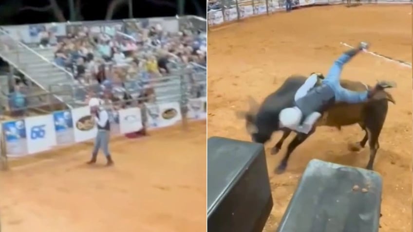 Bull rider Zachary Naegele, 24, was competing in front of a packed house at the Conley Invitational in Palmetto, Florida, l