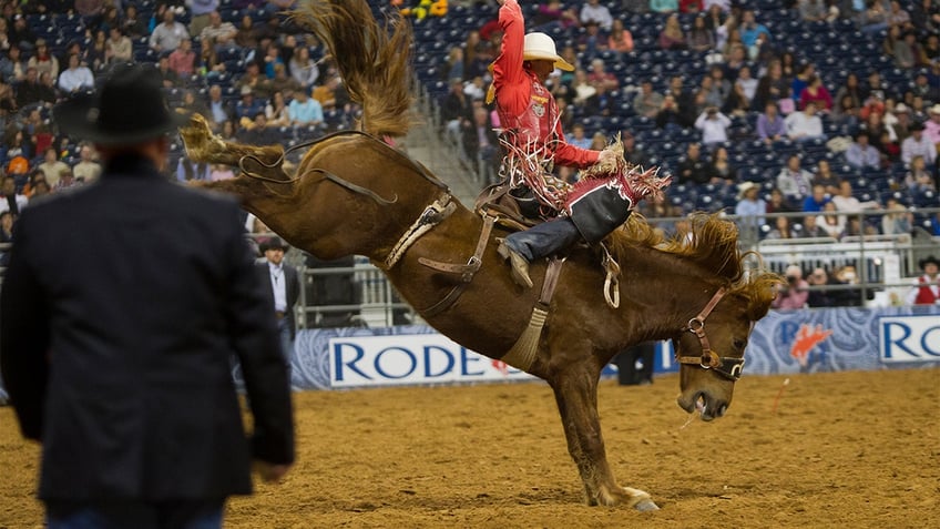 Spencer Wright competing in rodeo