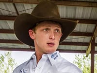 Rodeo star Spencer Wright's 3-year-old son hospitalized after falling into Utah River on toy tractor