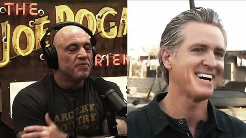 rogan blasts disgusting creepy gavin newsom for doing little dance