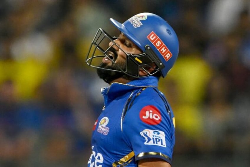 Mumbai Indians' Rohit Sharma on his way to a century in a losing chase against Chennai Sup