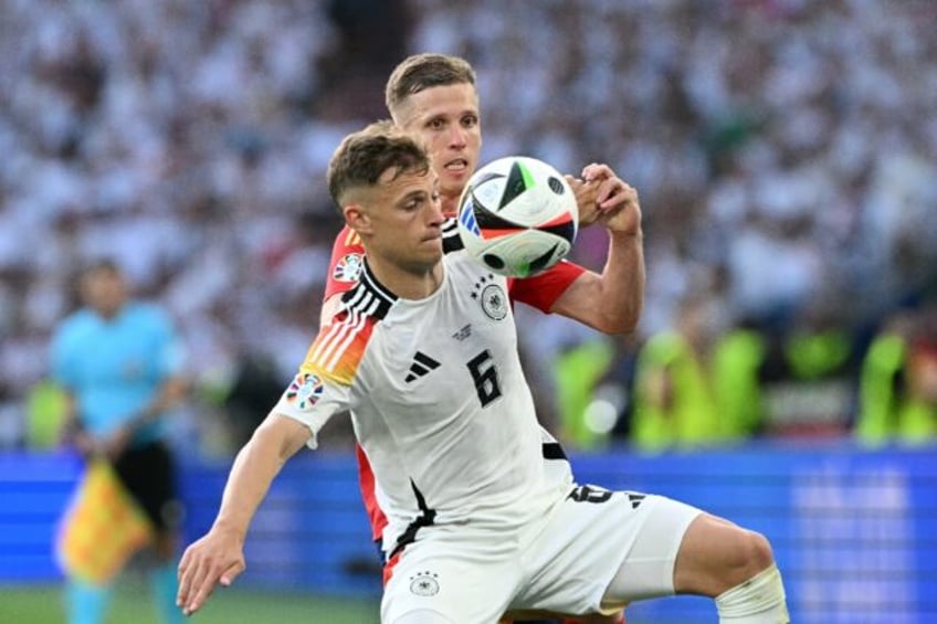 Germany defender Joshua Kimmich (front) takes over the captaincy from Ilkay Gundogan