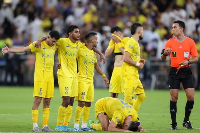Ronaldo slumped to the ground after Al Nassr's defeat