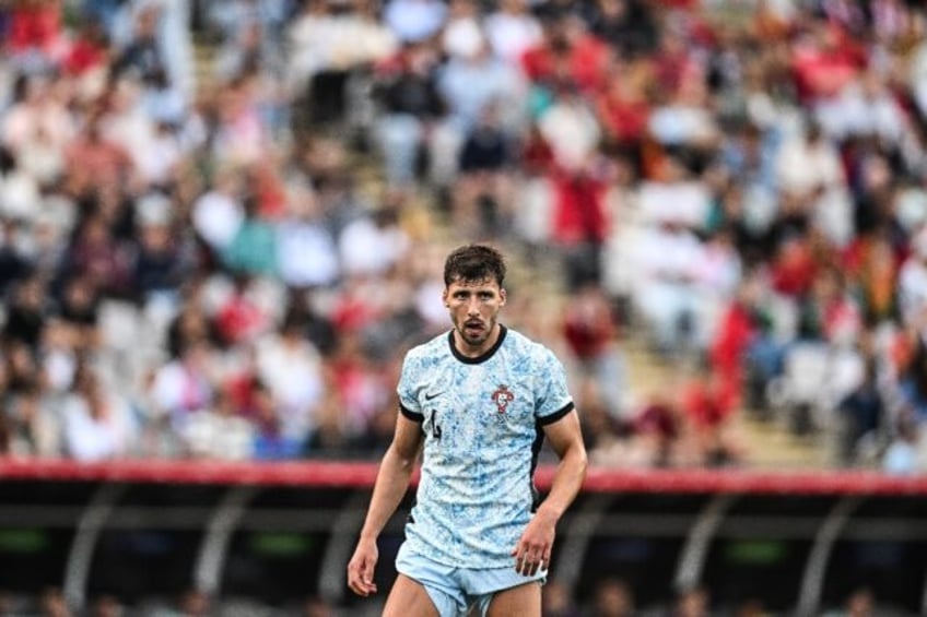 Ruben Dias looks on during Portugal's pre-Euro 2024 warm-up friendly against Croatia on Ju