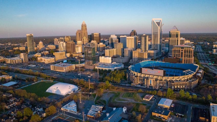 Charlotte, North Carolina aerial view