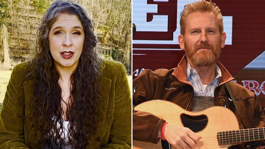 hopie feek sitting in instagram video/rory feek playing the guitar 