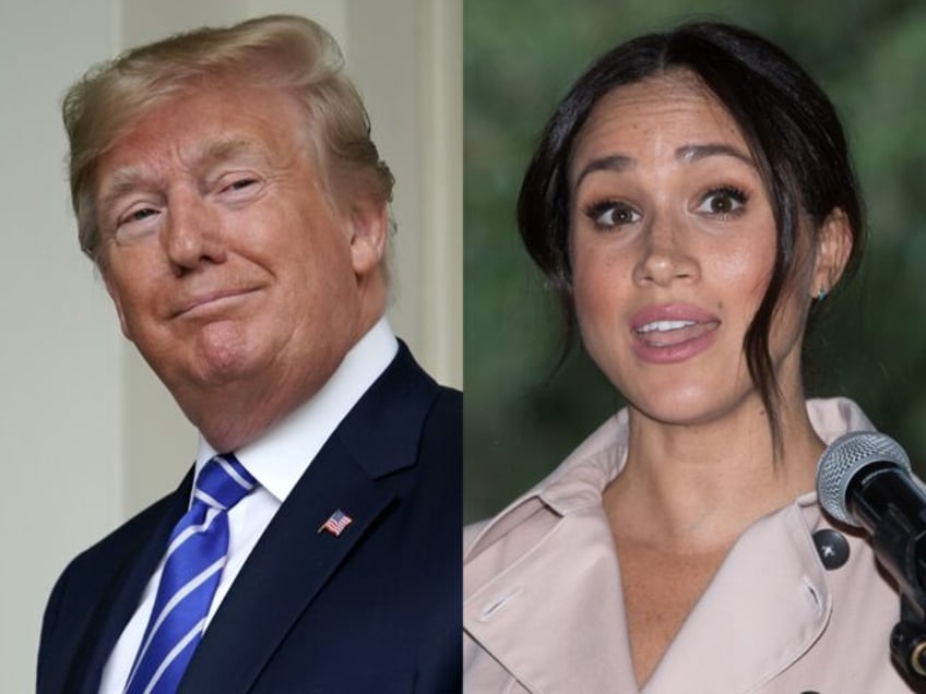 royal rumble donald trump says he would love to debate meghan markle