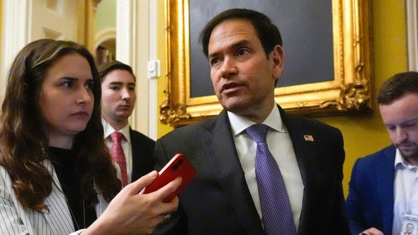 Sen. Marco Rubio talks to media