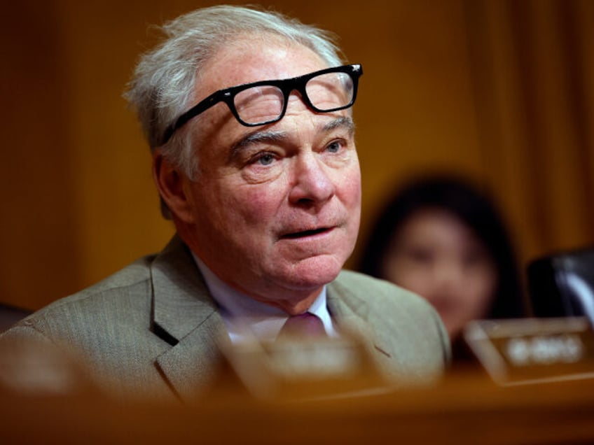 U.S. Sen. Tim Kaine (D-VA) questions U.S. President-elect Donald Trump’s nominee for Sec