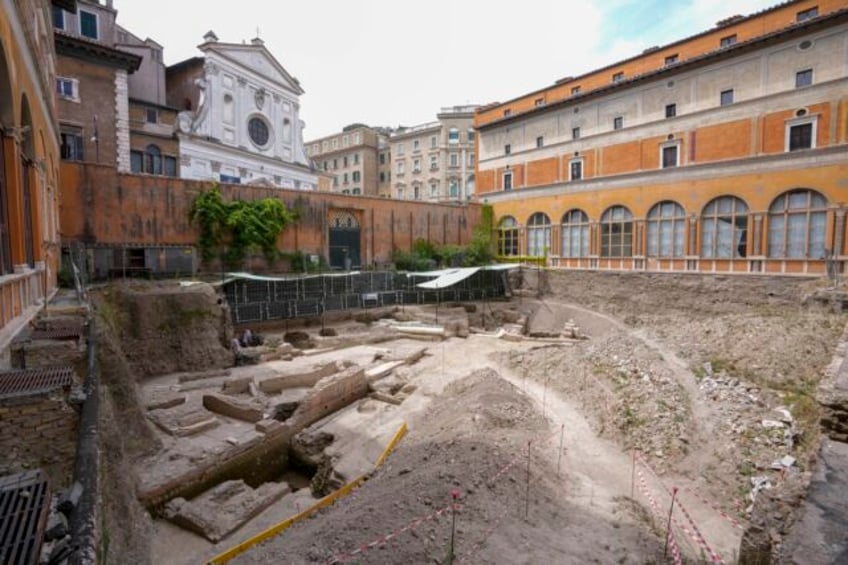 ruins of ancient neros theater discovered under garden of future four seasons near vatican