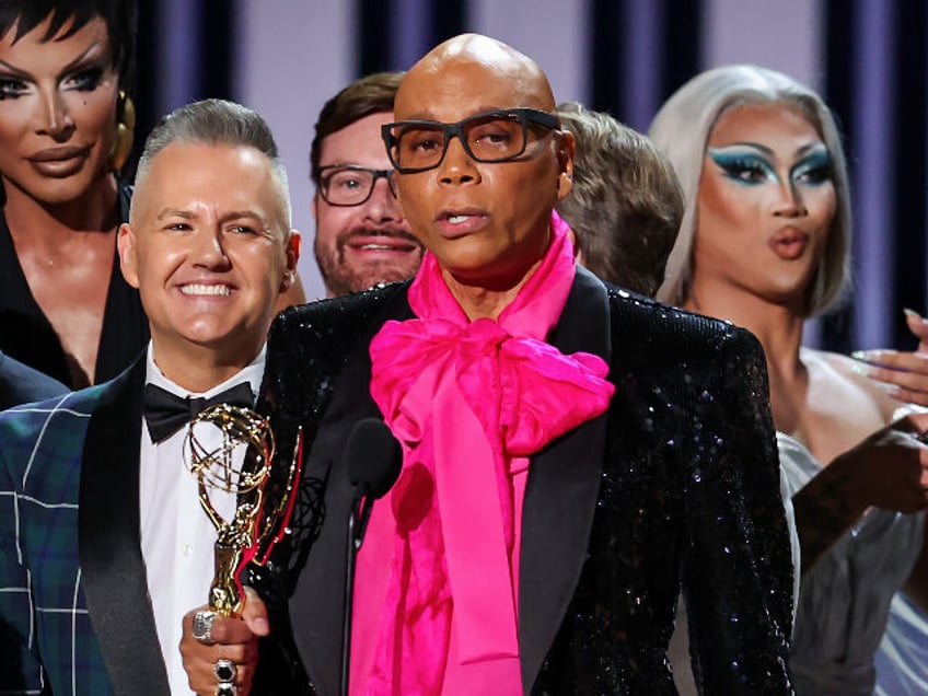 LOS ANGELES, CALIFORNIA - JANUARY 15: RuPaul accepts the Outstanding Reality Competition Program award for "RuPaul's Drag Race" onstage during the 75th Primetime Emmy Awards at Peacock Theater on January 15, 2024 in Los Angeles, California. (Photo by Monica Schipper/WireImage)