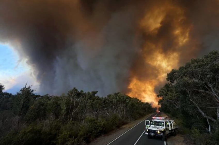 Australian firefighters battle blaze in Grampians National Park west of Melbourne