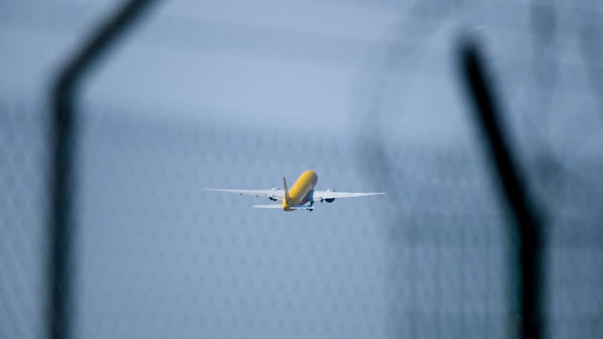 DHL plane in flight