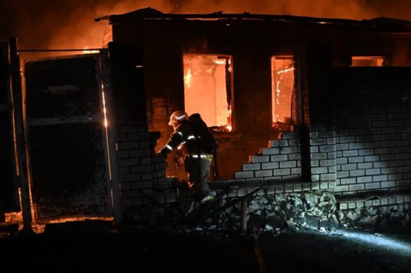 The attack saw a dozen houses go up in flames