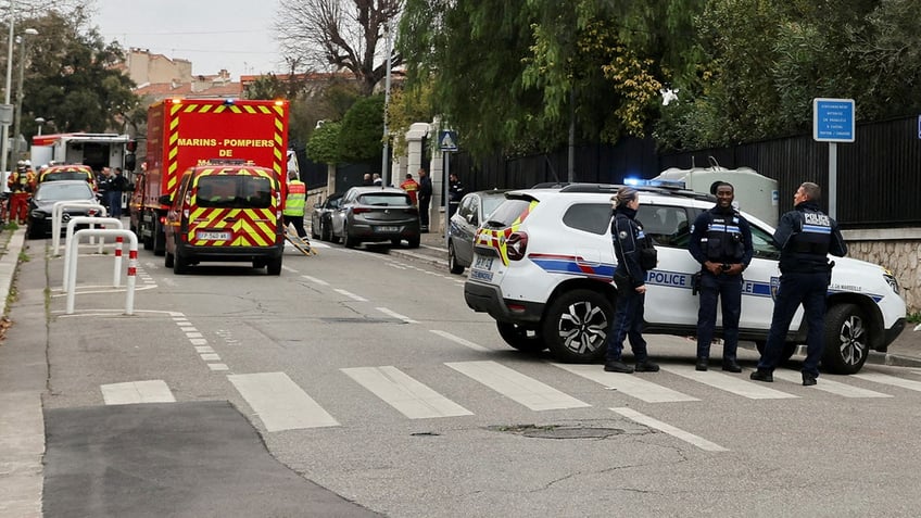 Authorities outside Russian consulate in France