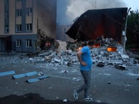 Russian drone and missile attacks kill 1 and wound 8 in Ukraine