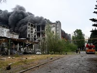 Russian Drones and Missiles Bombard Ukraine’s Kharkiv, Killing at Least Three