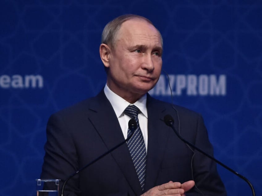 Russian President Vladimir Putin speaks as he attends the inauguration ceremony of a new g
