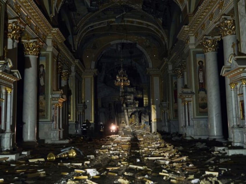 russian strike on odesa leaves one dead dozens injured and historic cathedral badly damaged