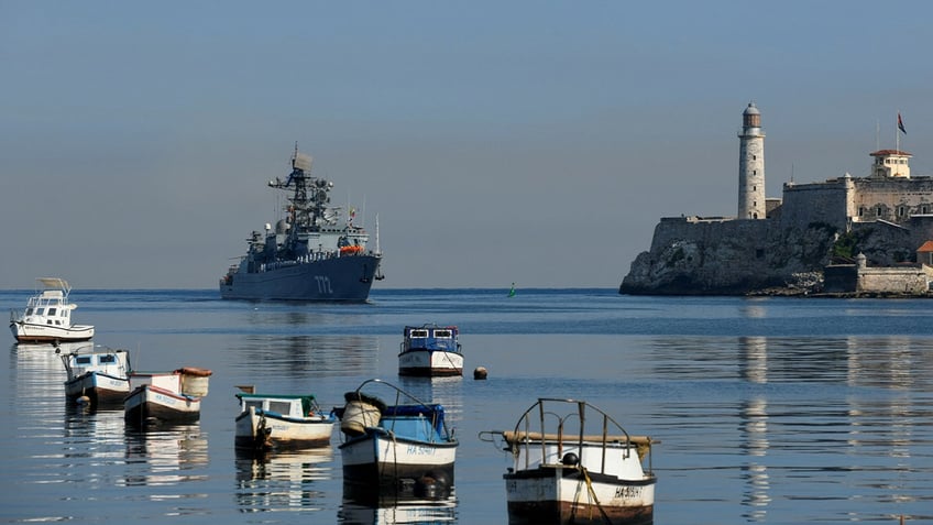 Russian ship at bay