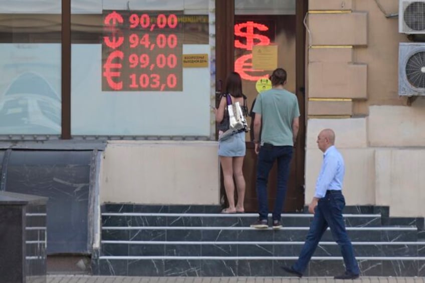 russias currency hits the lowest level since beginning of the war in ukraine