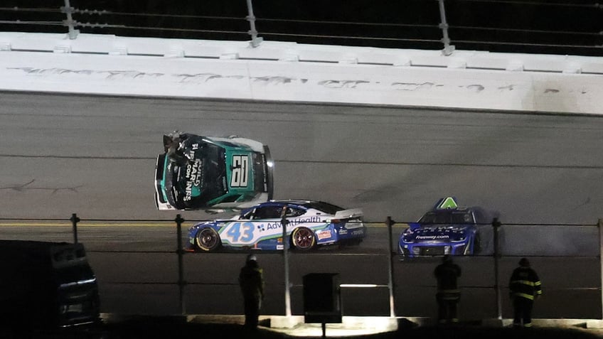 Ryan Preece's car flips at Daytona 500