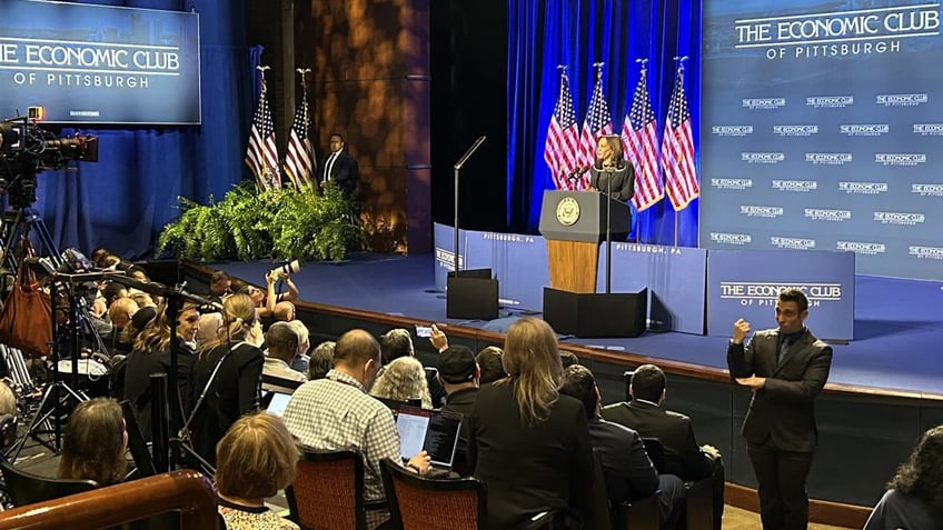 Vice President Kamala Harris, during an economic address in Pittsburgh, Pennsylvania, takes aim at former President Trump.