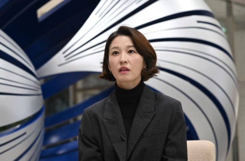 An Gwi-ryeong, a spokeswoman for South Korea's main opposition Democratic Party, speaks du