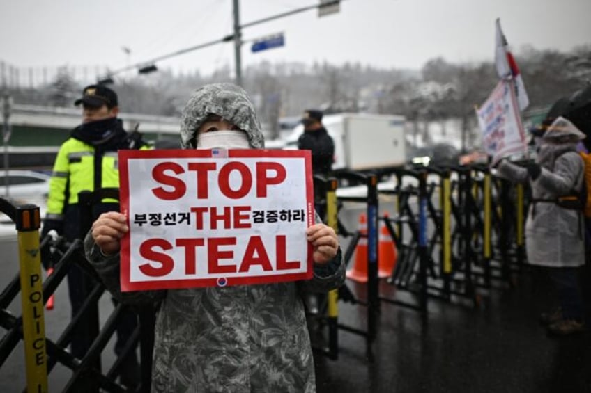 South Koreans have used the slogan invoking US President-elect Donald Trump who used the t