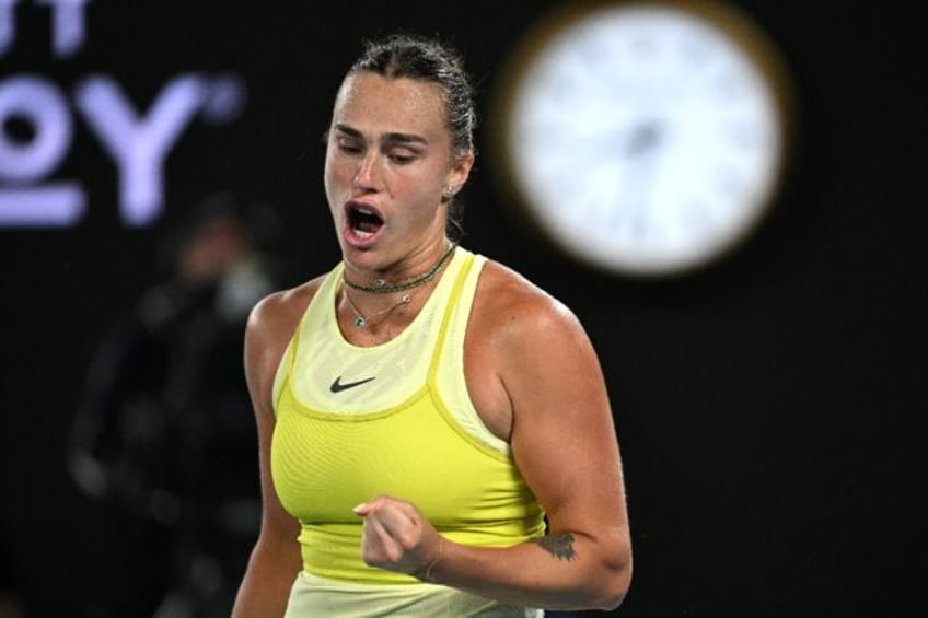 Belarus' Aryna Sabalenka powered past Spain's Paula Badosa into her third consecutive Aust