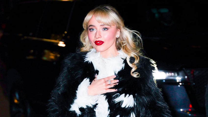 Sabrina Carpenter attends her Christmas special premiere