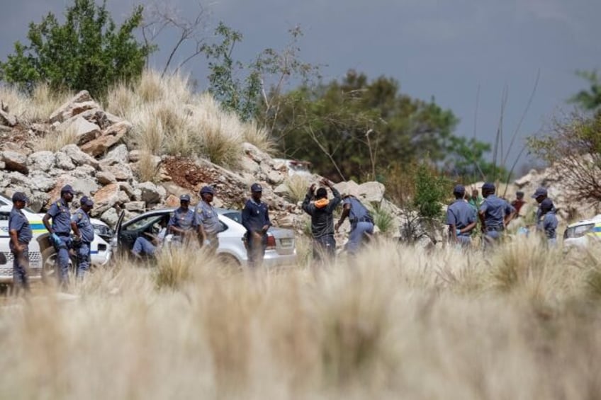 Police have imposed a blockade on the mine for several days