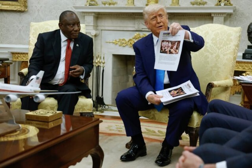 US President Trump made unfounded claims about South Africa during an appearance with its