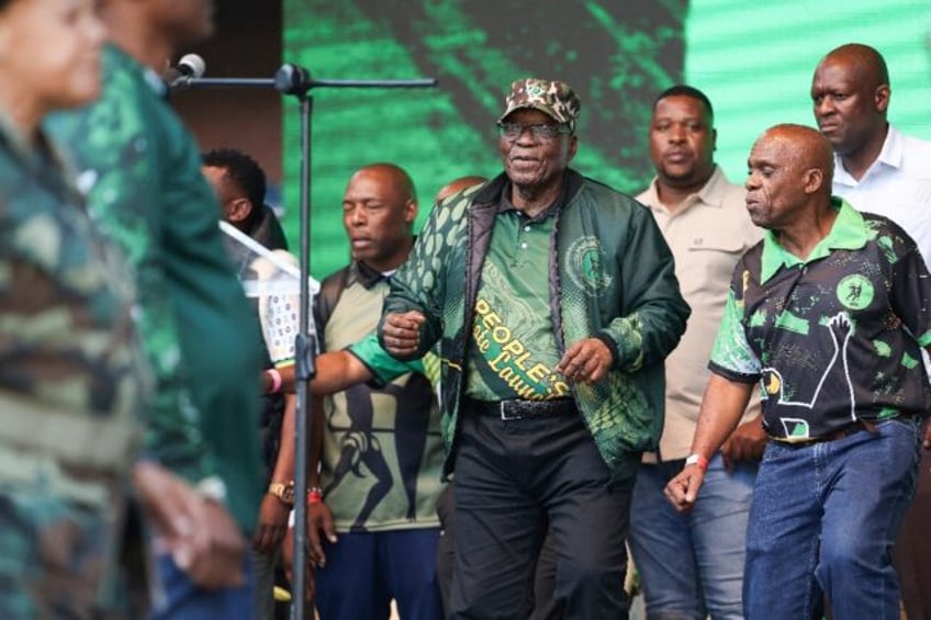 Former South African president Jacob Zuma was in optimistic form on Saturday when he led 3